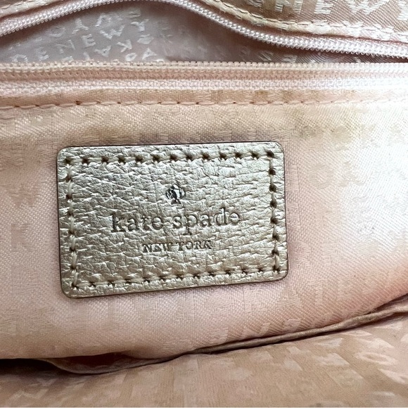 Kate Spade Wellesley Rachelle Metallic Rose Gold Leather Crossbody Handbag - Picture 9 of 9